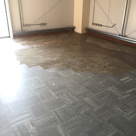 CBS new flooring being installed