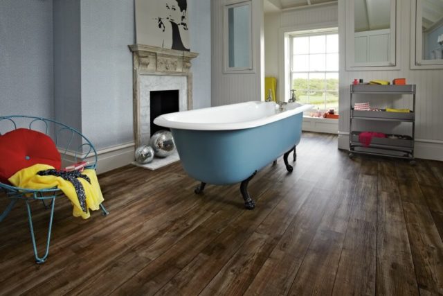 wooden floor bathroom